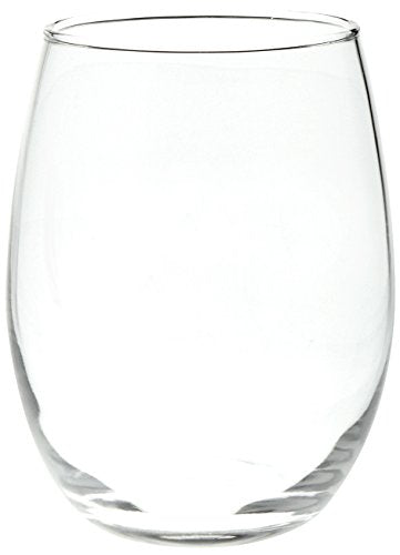 Amazon Basics Stemless Wine Glasses (Set of 4), 15 oz