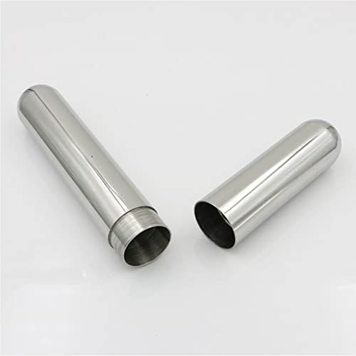 Stainless Steel Cigar Tube，Holder Airtight Portable Travel Cigar Case-1Pack(Silver)