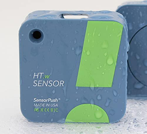 SensorPush HT.w Wireless Thermometer/Hygrometer Water-Resistant for iPhone/Android. USA Made Indoor/Outdoor Humidity/Temperature/Dewpoint/VPD Monitor/Logger. Smart Sensor with Alerts