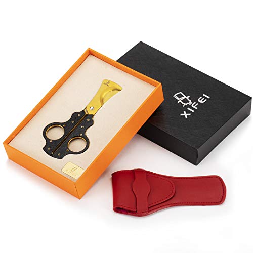 XIFEI cigar cutter high-end bronze carved design hand-held cigar scissors