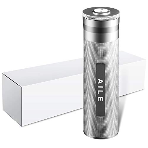 AILE Cigar Stainless Steel humidor Silver Travel Cigar case Tube for 3 to 4 Cigars, Portable Cigar case, Cigar Hygrometer, Great Gift for Lover