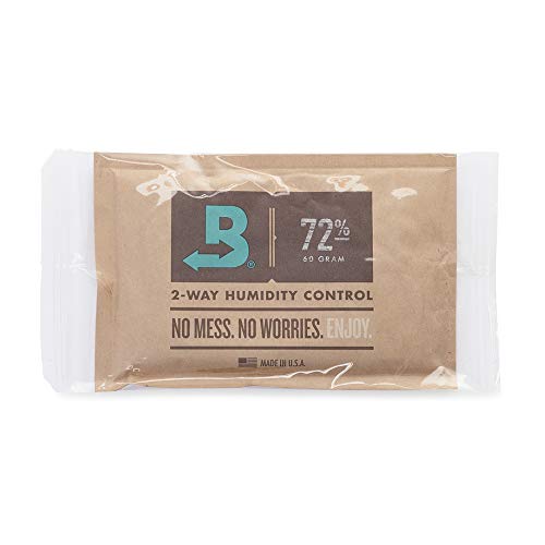 Boveda 72% Two-Way Humidity Control Packs For Storing Up to 25 items – Single – For Wood Containers – Moisture Absorber – Humidifier Pack – Individually Wrapped Hydration Packet