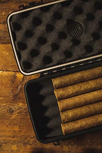 Pardo Cigar Travel Humidors with Built-in Humidifier Disc - Airtight, Waterproof, Portable & Durable Humidor Cigar Box - Quality Cigar Case & Cigar Accessories from Pardo (Holds up to 5 Cigars)