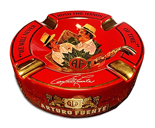 Limited Edition Large 8.75" Arturo Fuente Porcelain Cigar Ashtray Red