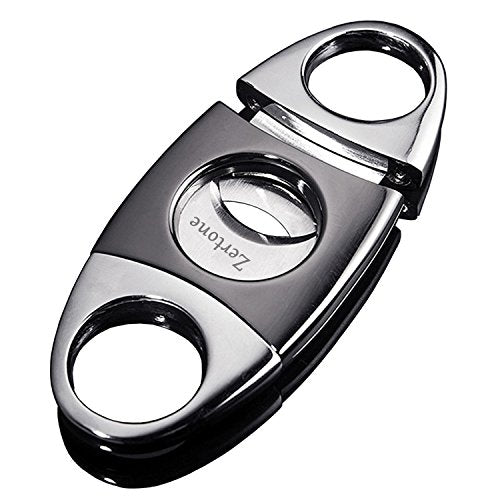 Cigar Cutter Guillotine Stainless Steel Double Blade, 23mm Max. Cigar Diameter Guillotine Cigar Cutter (Gun Color)