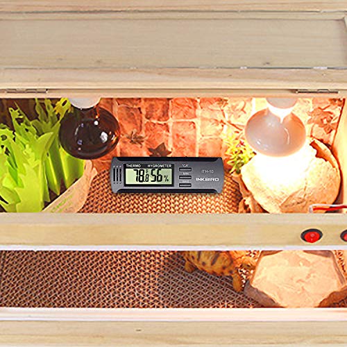 Inkbird ITH-10 Digital Thermometer and Hygrometer Temperature Humidity Monitor Humidor Guitar Ukulele Mason Jar.