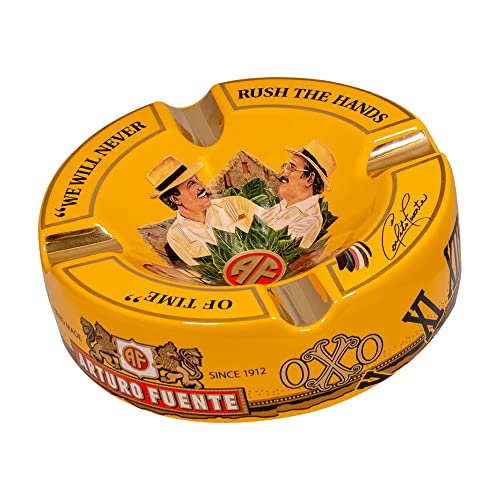 Limited Edition Large 8.75" Arturo Fuente Porcelain Cigar Ashtray Yellow