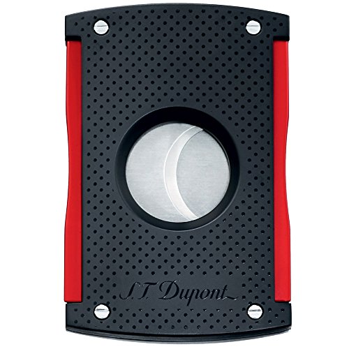 S.T.DUPONT 003260 Maxi Jet Cigar Cutter, Matte Black & Red Punch